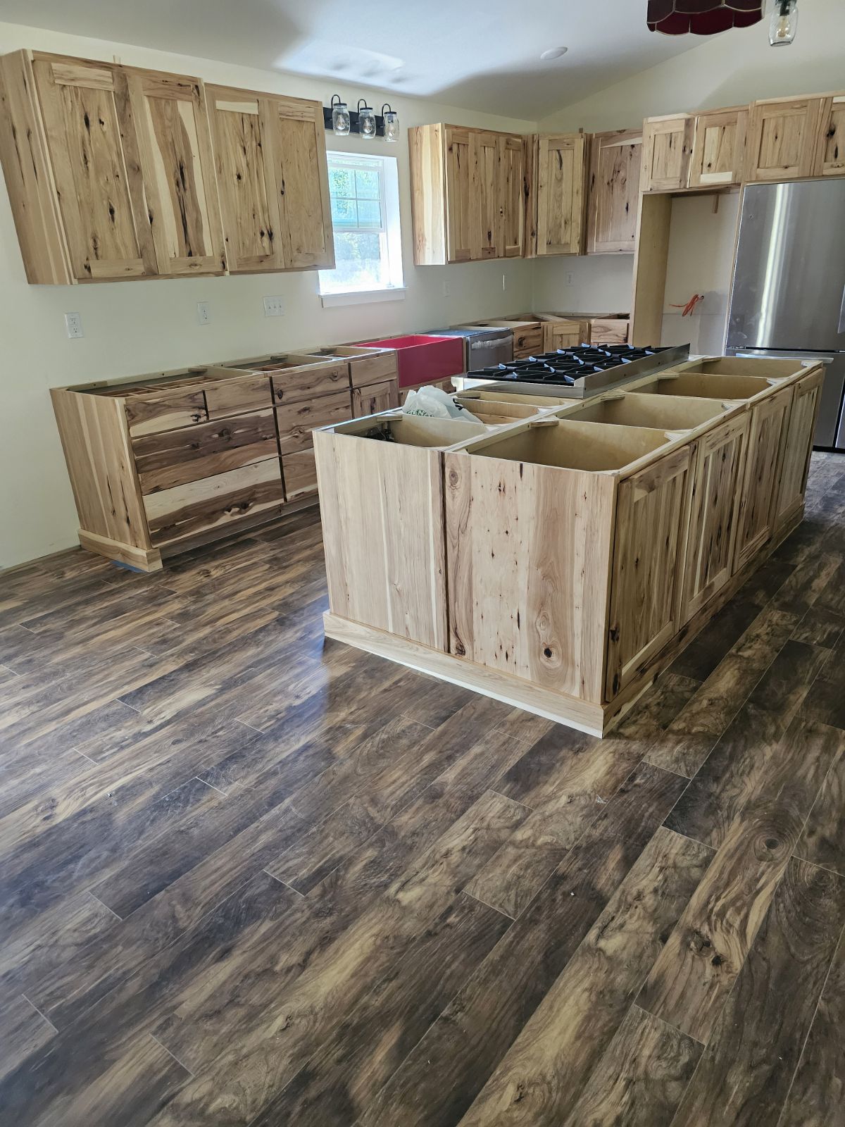 Custom Rustic Hickory Kitchen Cabinets